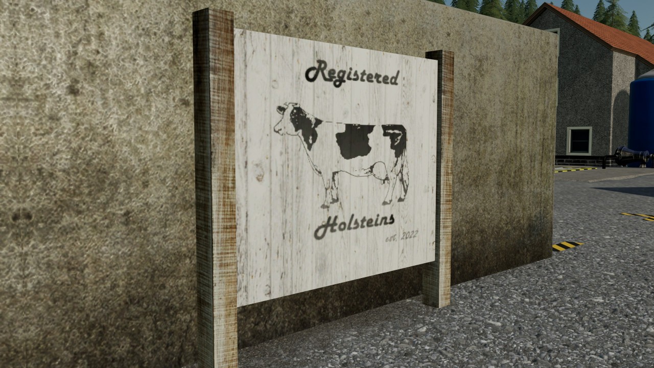 Enseignes laitières Holsteins