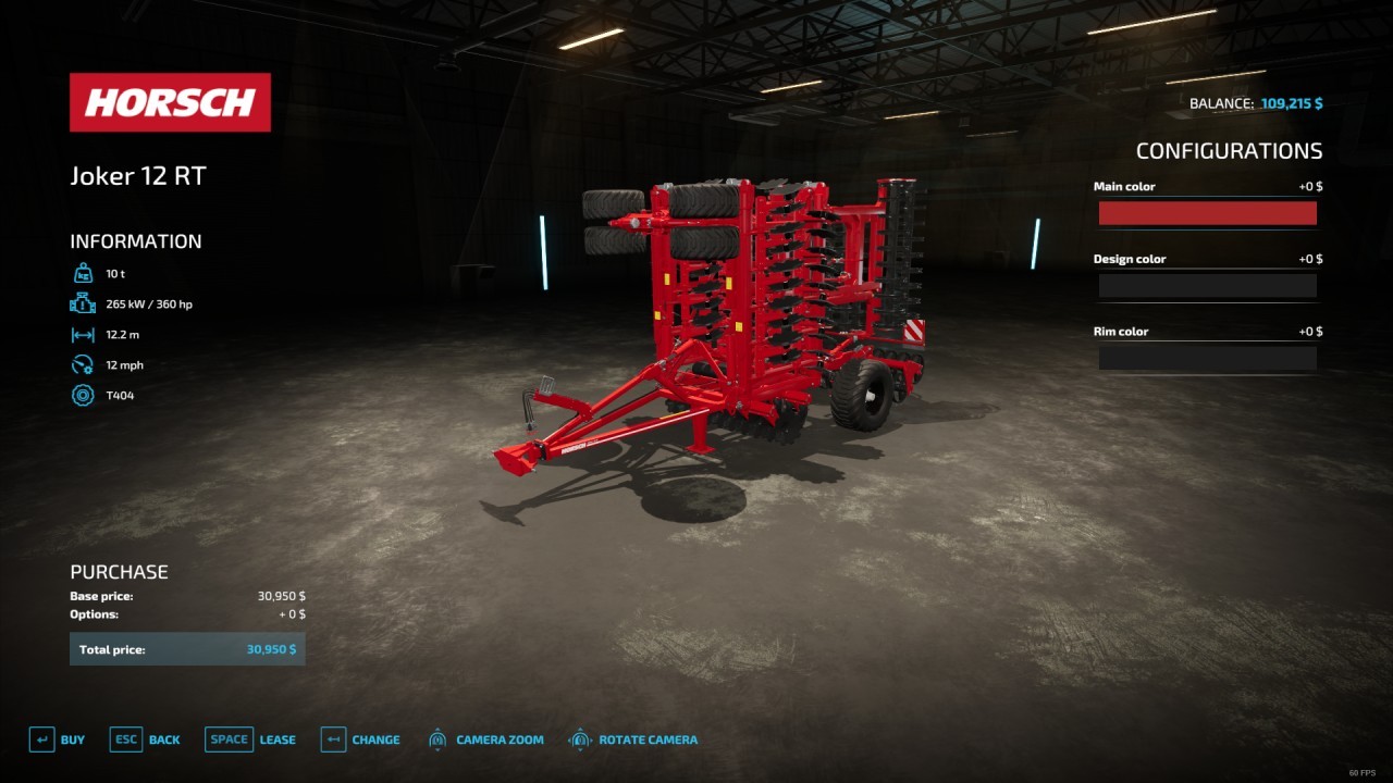 Horsch Joker 12 RT Plow edit