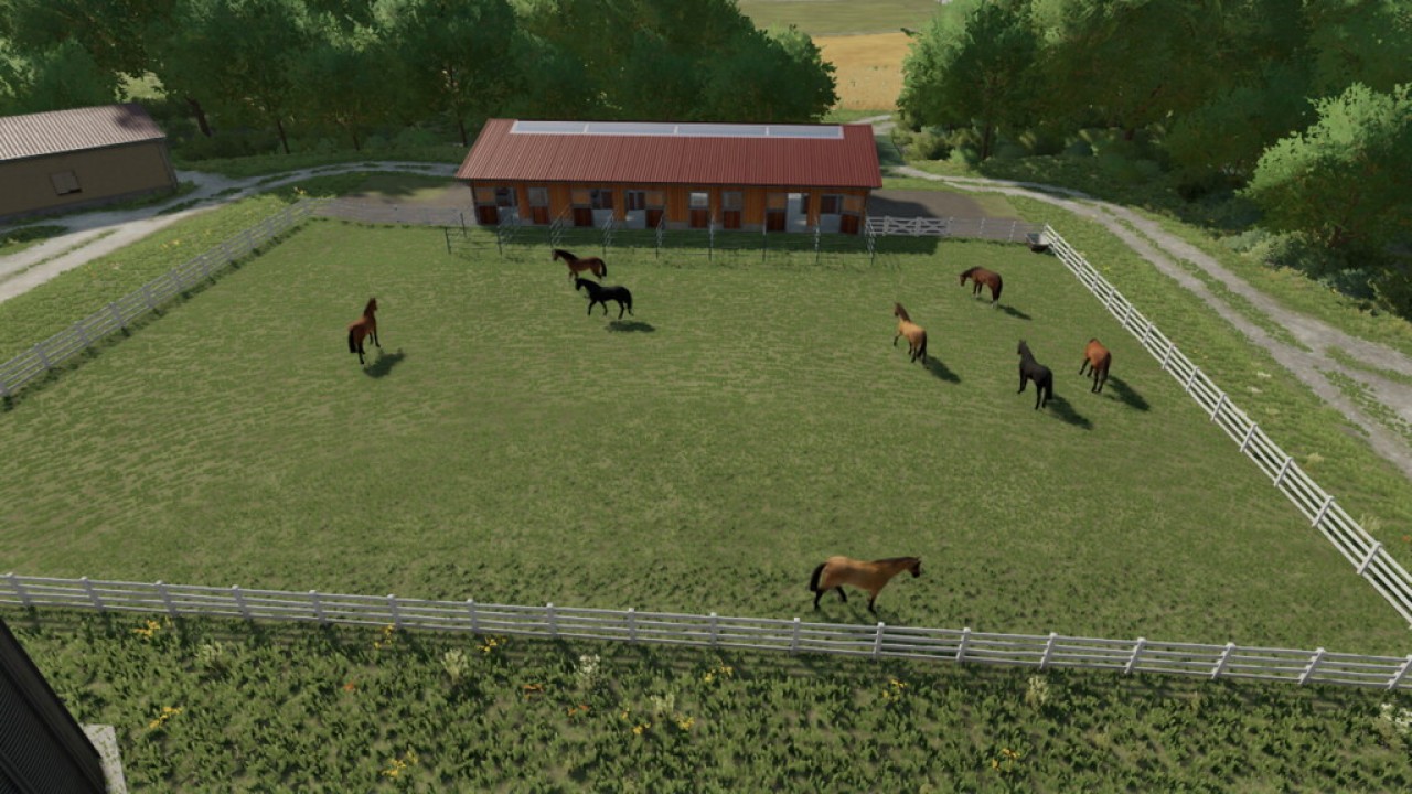 Horse Stable With Paddocks