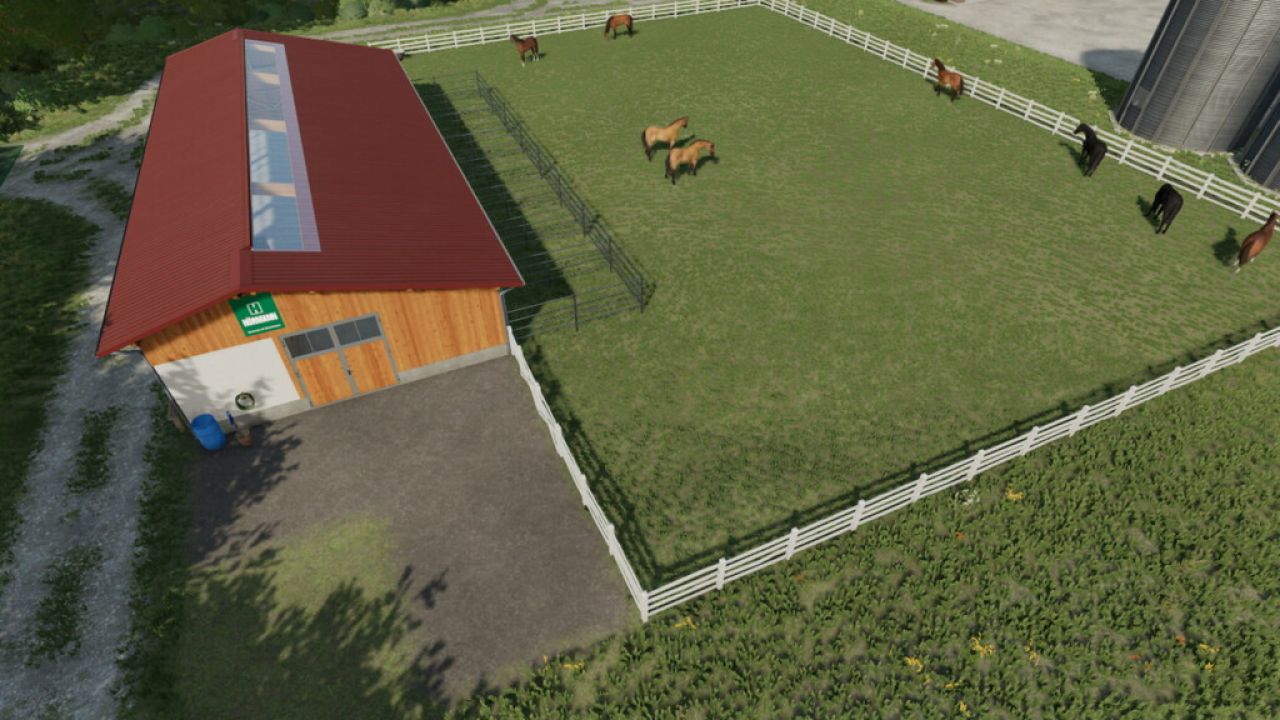 Horse Stable With Paddocks