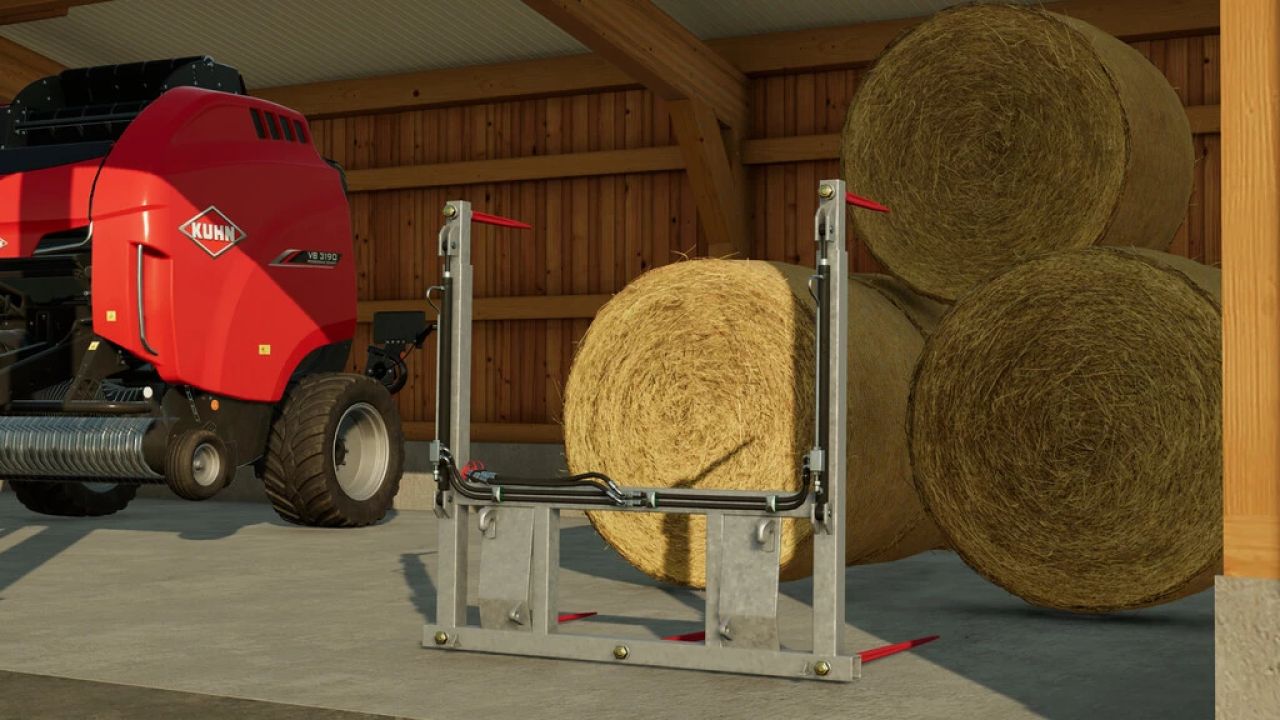 Hydraulic bale fork