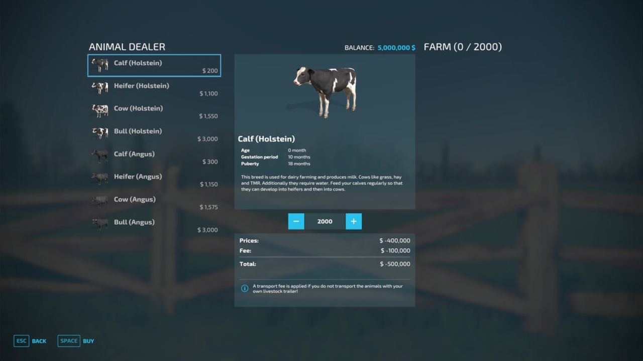 Increase Maximum Purchase Limit For Animals