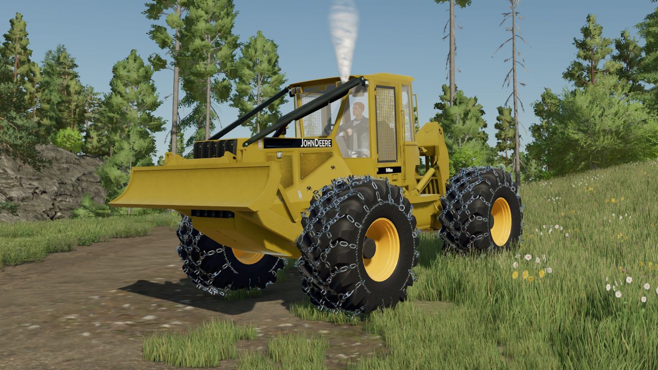 John Deere 540gIII Cable Skidder (Yellow 90's Style)