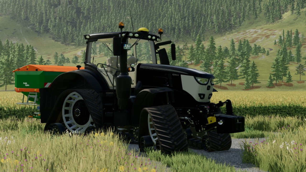 John Deere 6R com esteiras