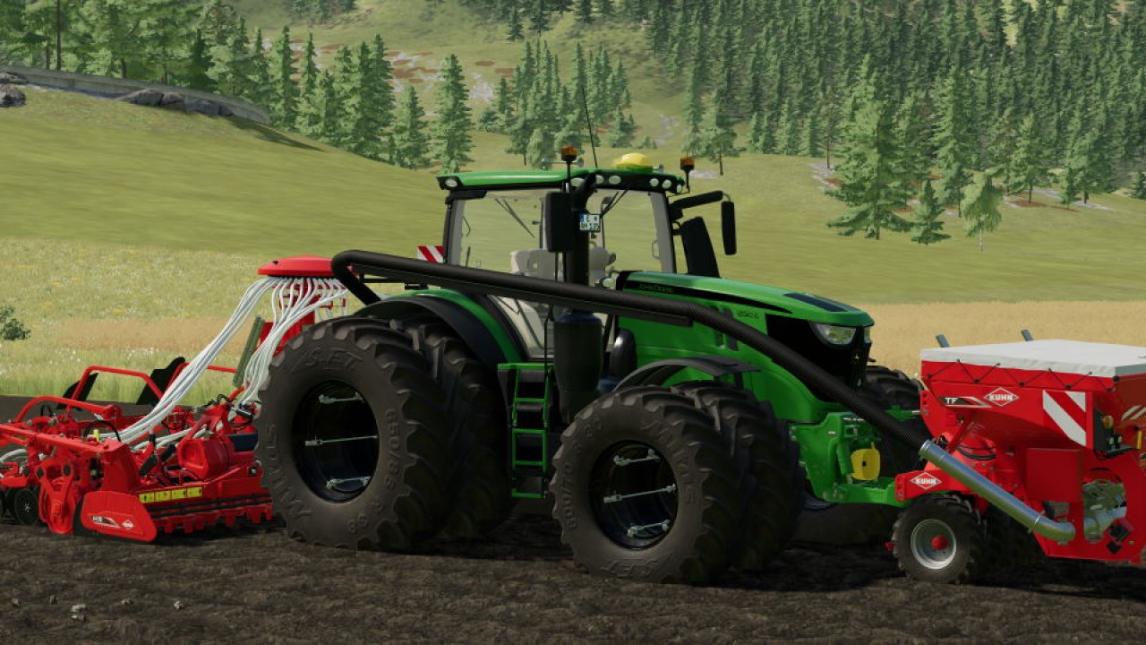 John Deere 6R com esteiras