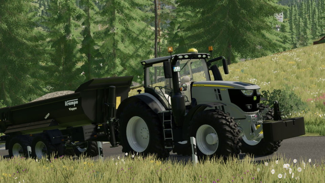 John Deere 6R с гусеницами