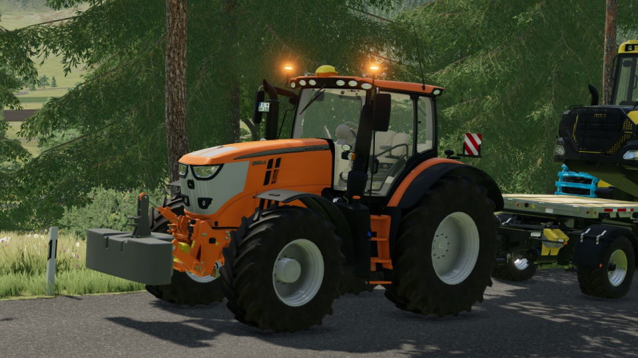 John Deere 6R с гусеницами