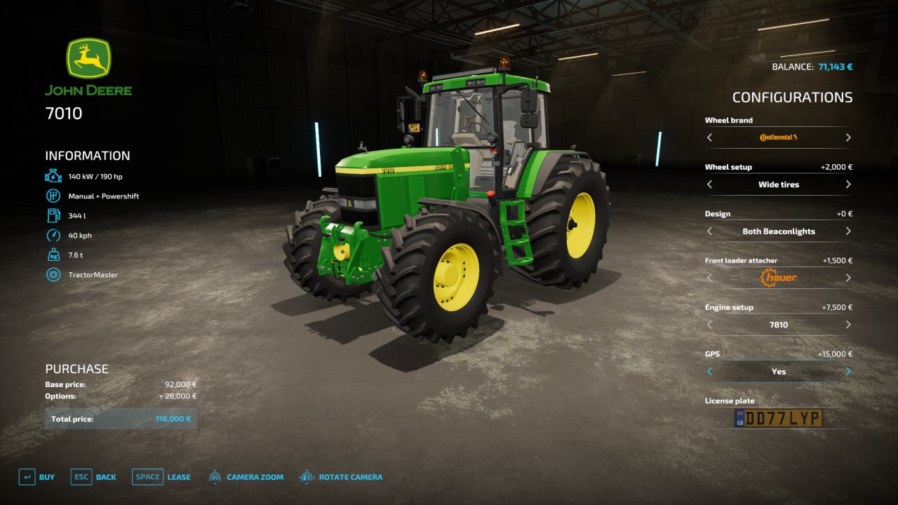 John Deere 7010 Series Edit