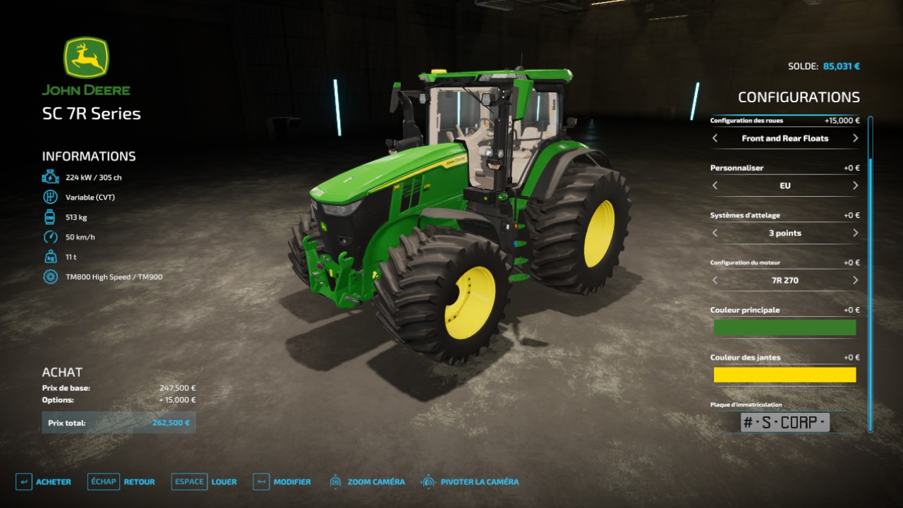 John Deere 7R Series (Methane)