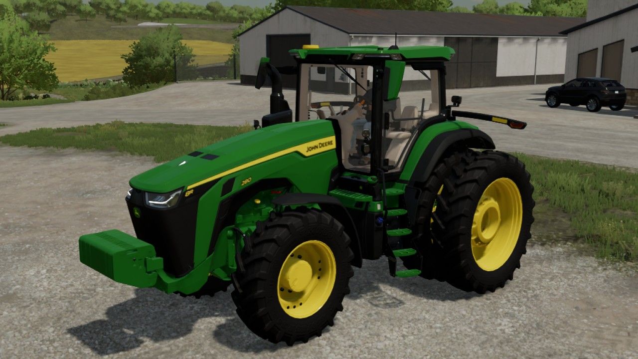 John Deere 8R с колесами North American