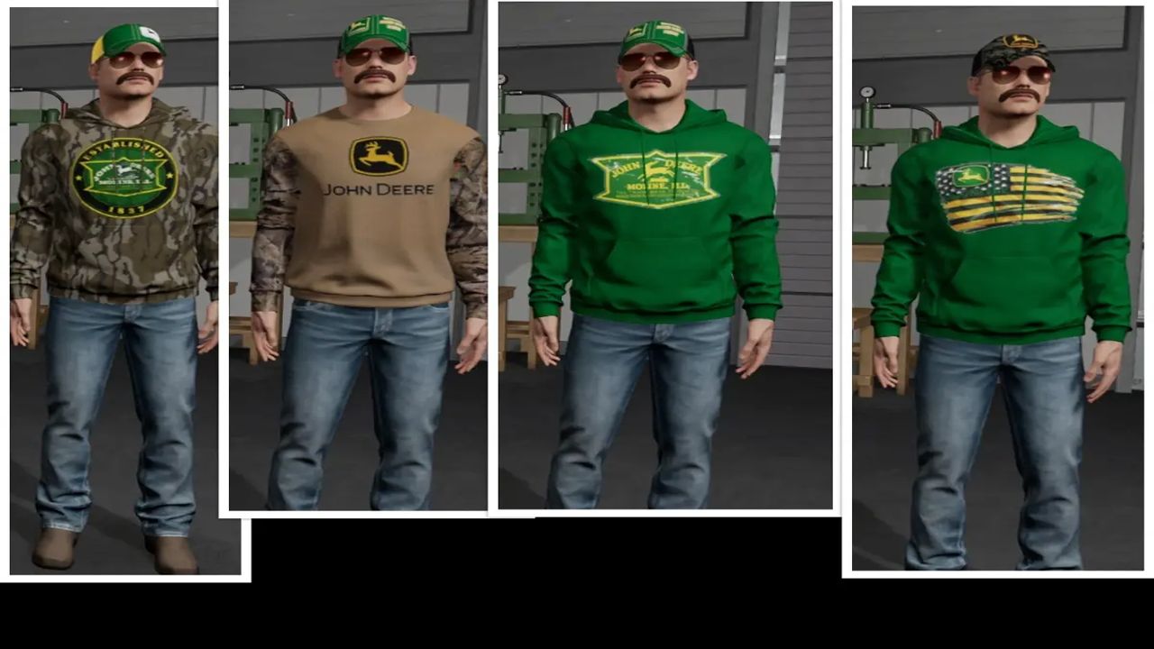 Pacote de roupas John Deere