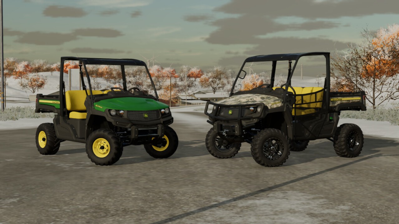 John Deere XUV865E i wózek transportowy