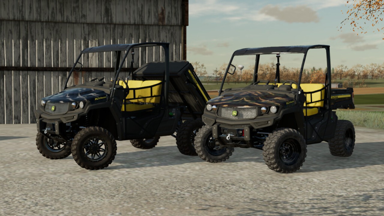 John Deere XUV865E i wózek transportowy