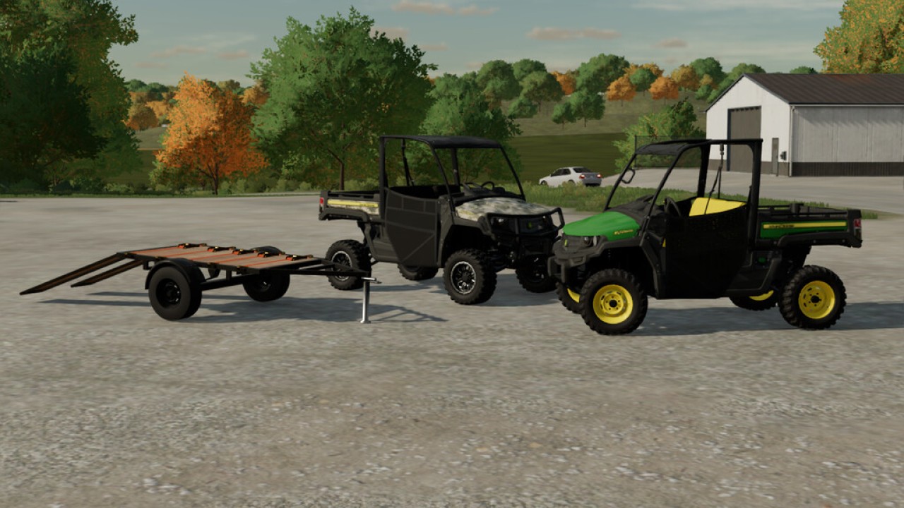 John Deere XUV865E i wózek transportowy