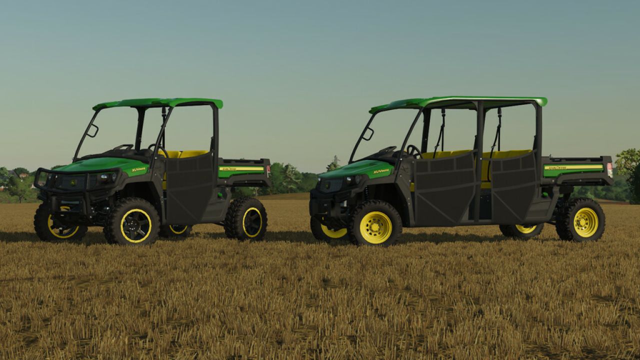 John Deere XUV865E и грузовая тележка