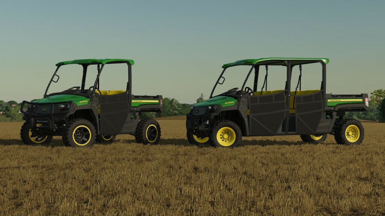 John Deere XUV865E e carrinho de carga