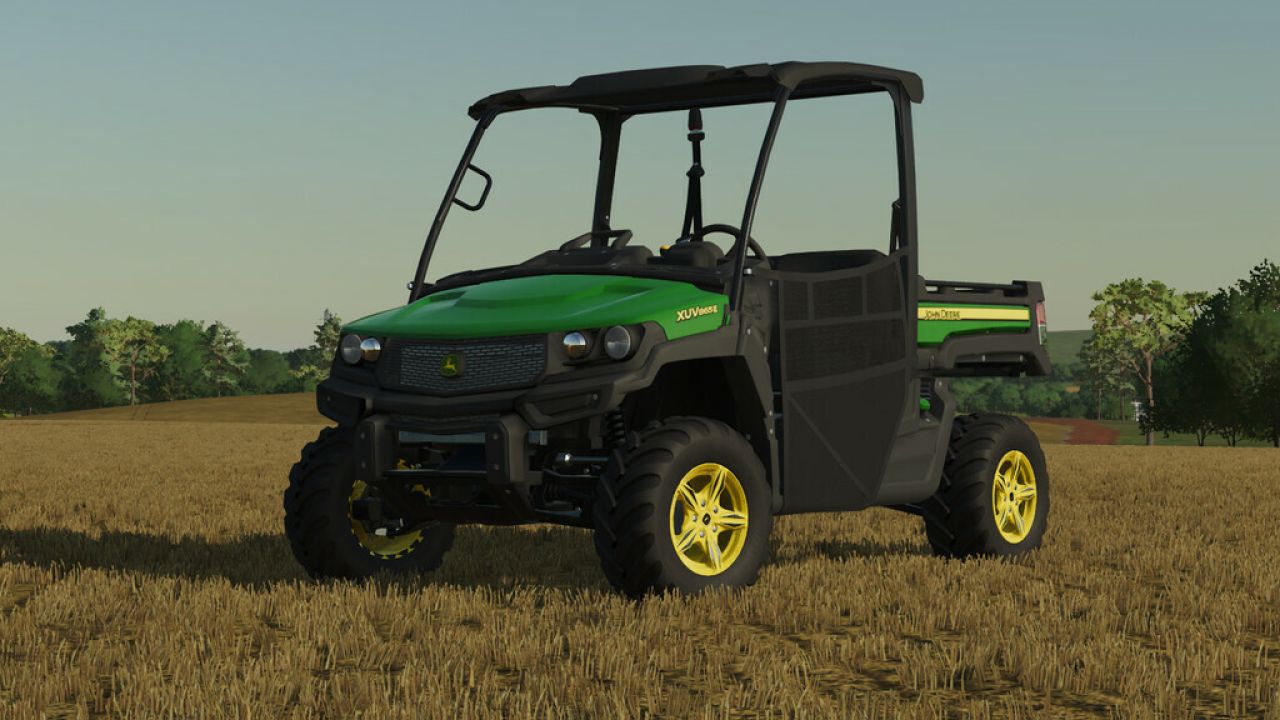 John Deere XUV865E и грузовая тележка