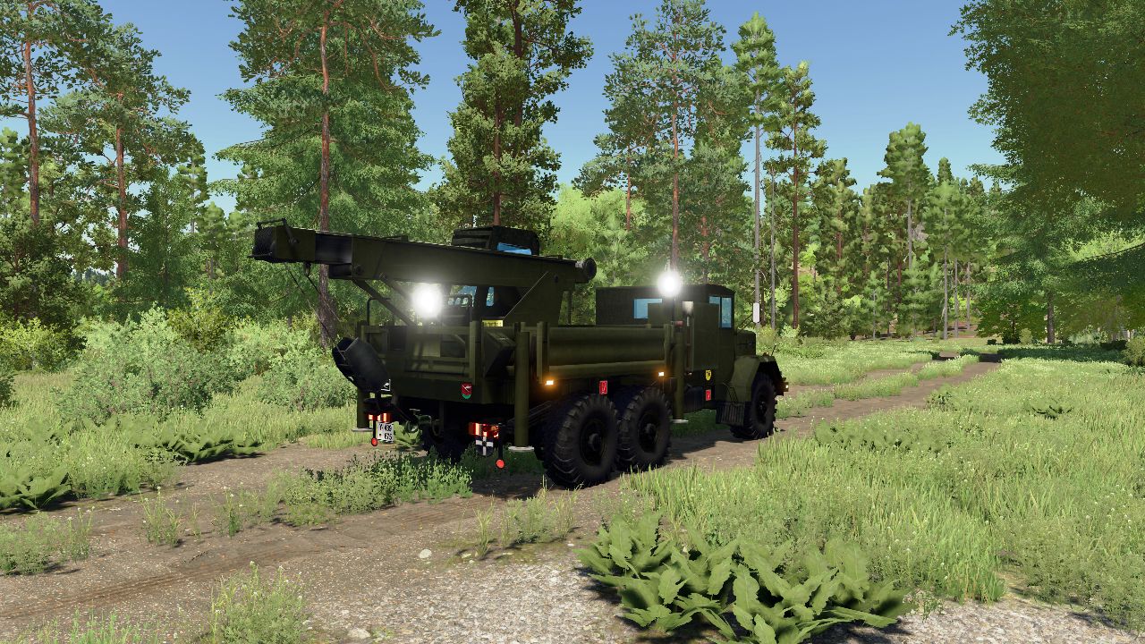 KrAZ-255 / Ciężarówka z żurawiem KrAZ