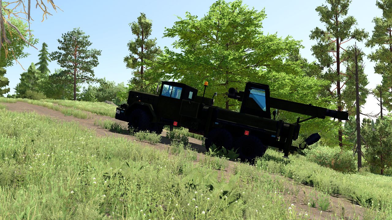 KrAZ-255 / Ciężarówka z żurawiem KrAZ