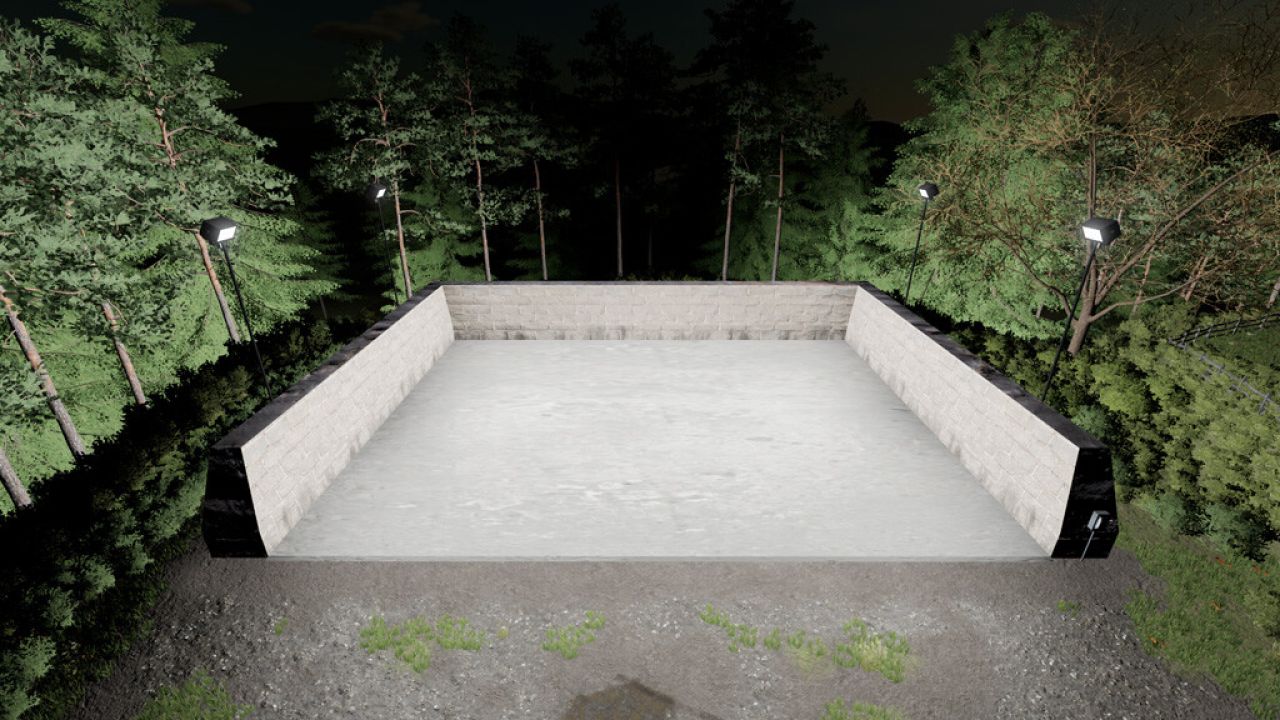 Lighted Bunker Silo