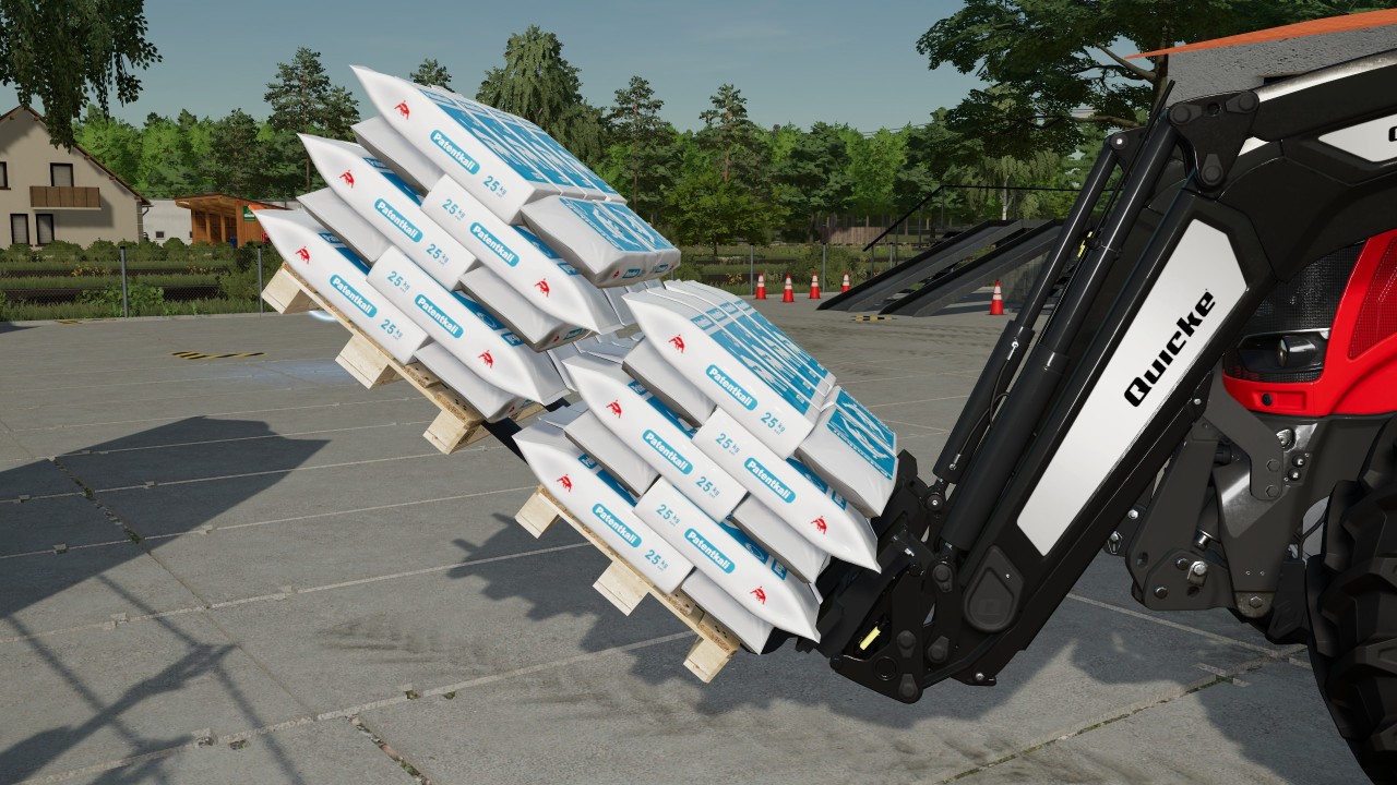 Long pallet fork for front loader