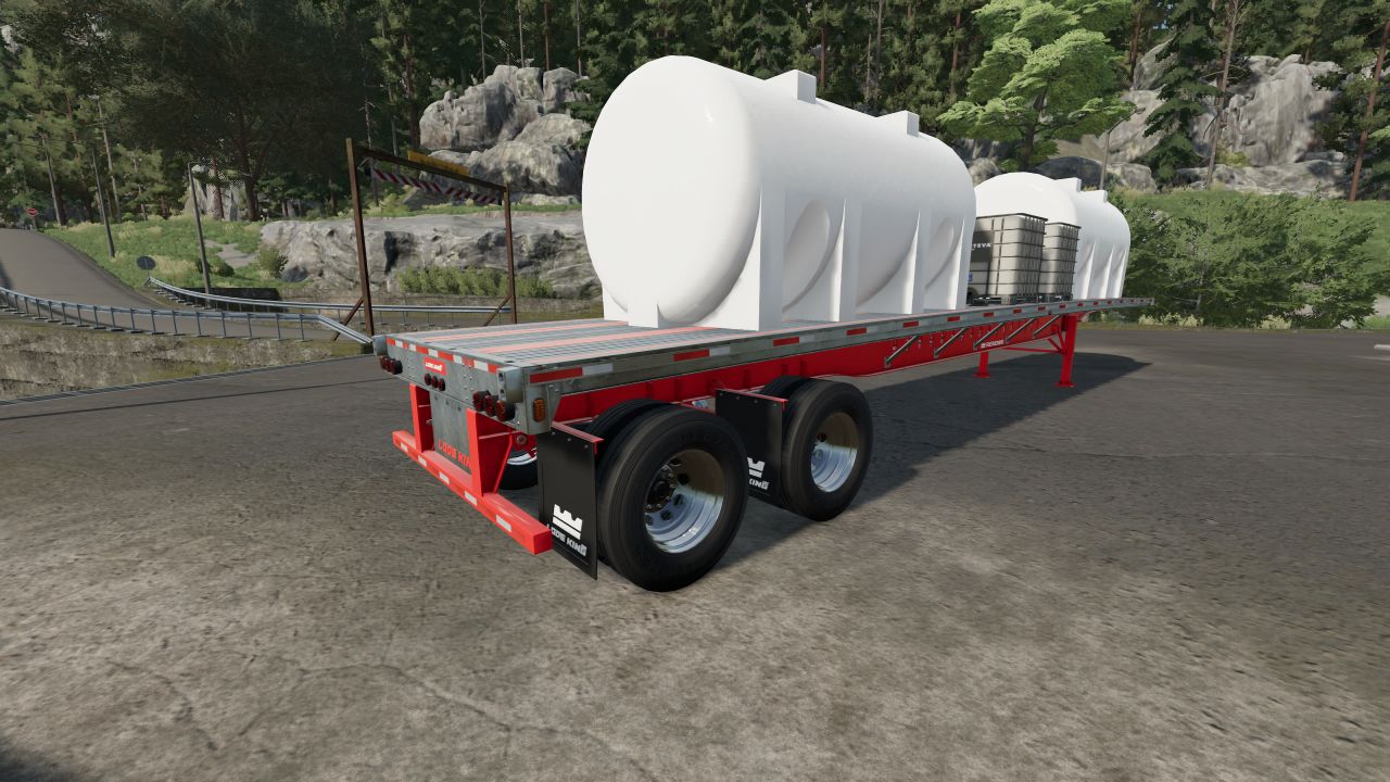 Low Loader Sprayer Trailer - White Tanks