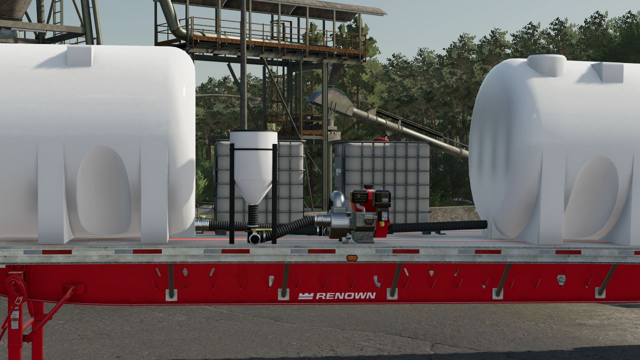 Low Loader Sprayer Trailer - White Tanks