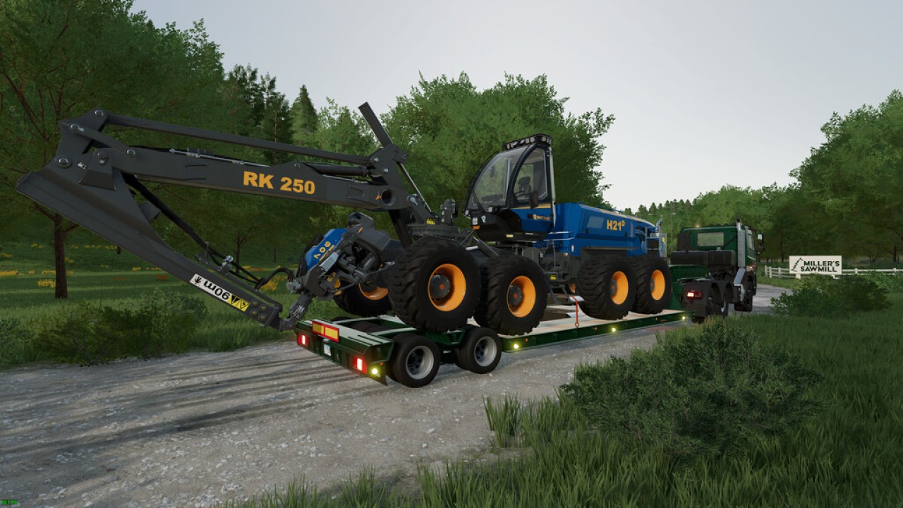 Lowloader With 16 Wheels