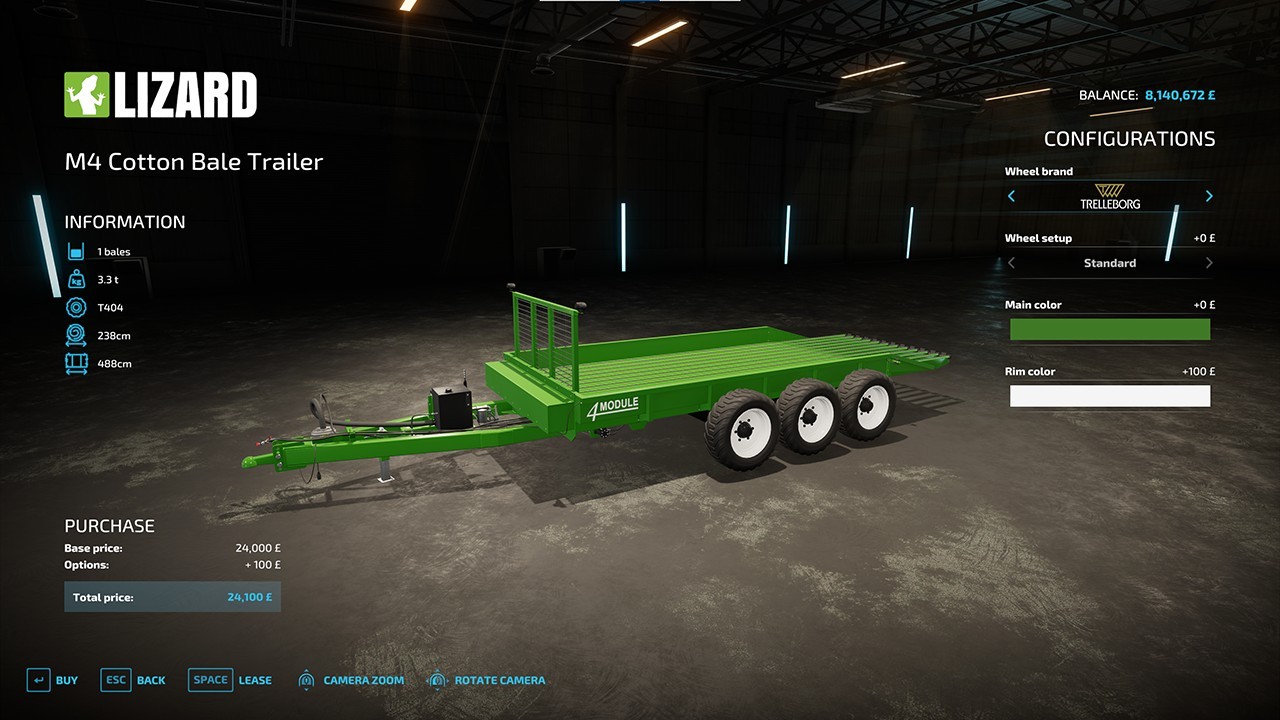 M4 Cotton Bale Trailer