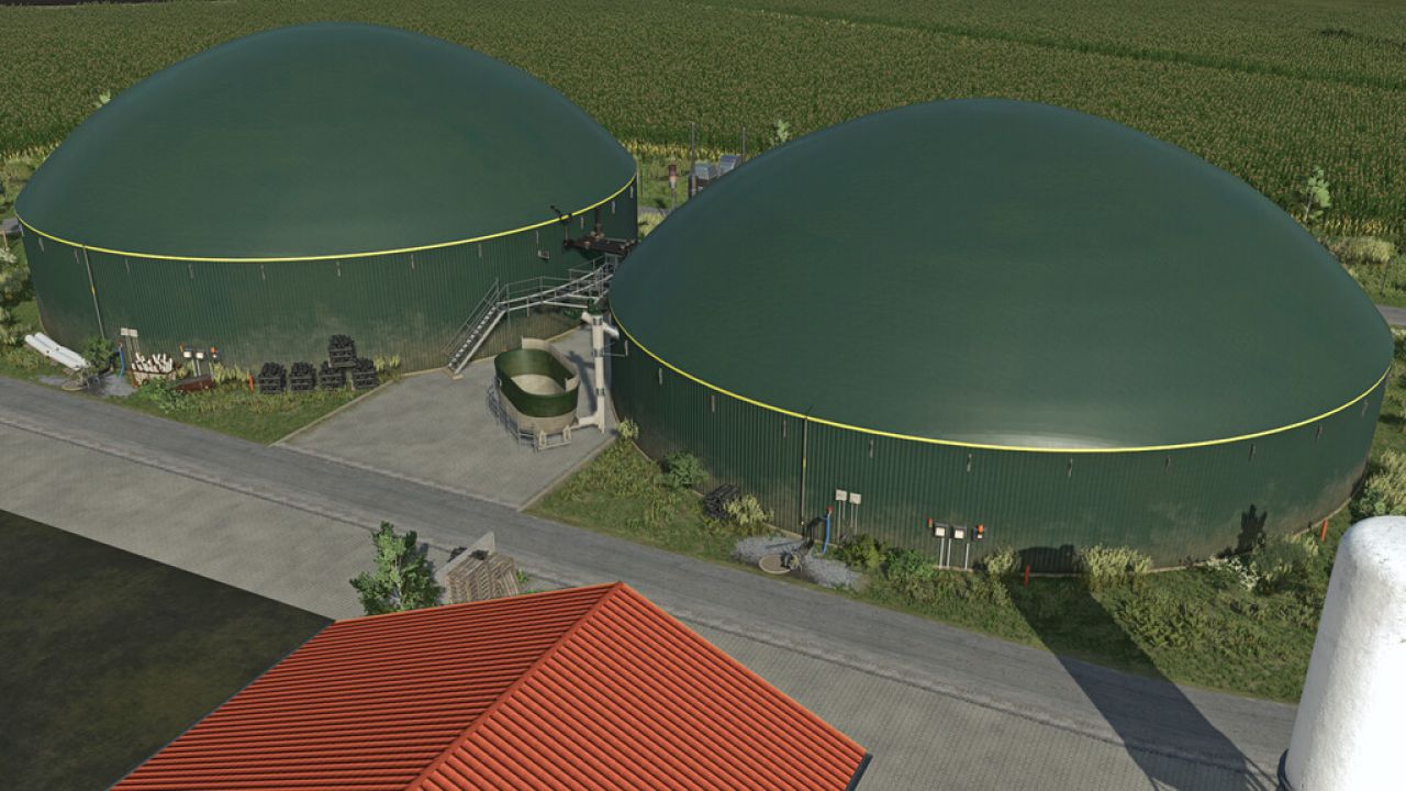 Ensemble d'usine de biogaz moyen