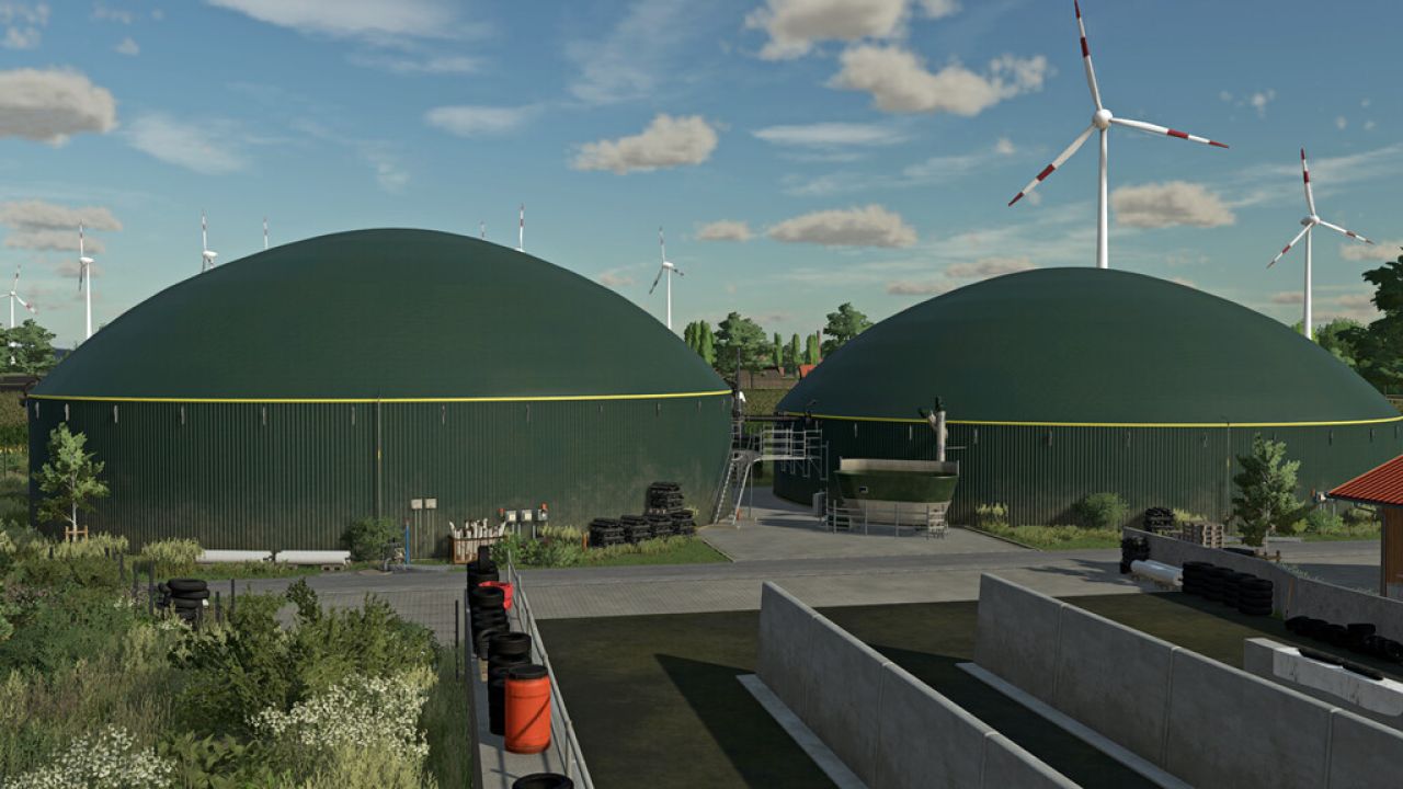 Pacote médio de planta de biogás