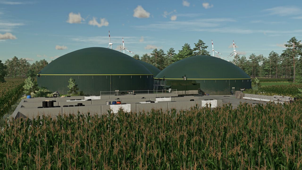 Pacote médio de planta de biogás