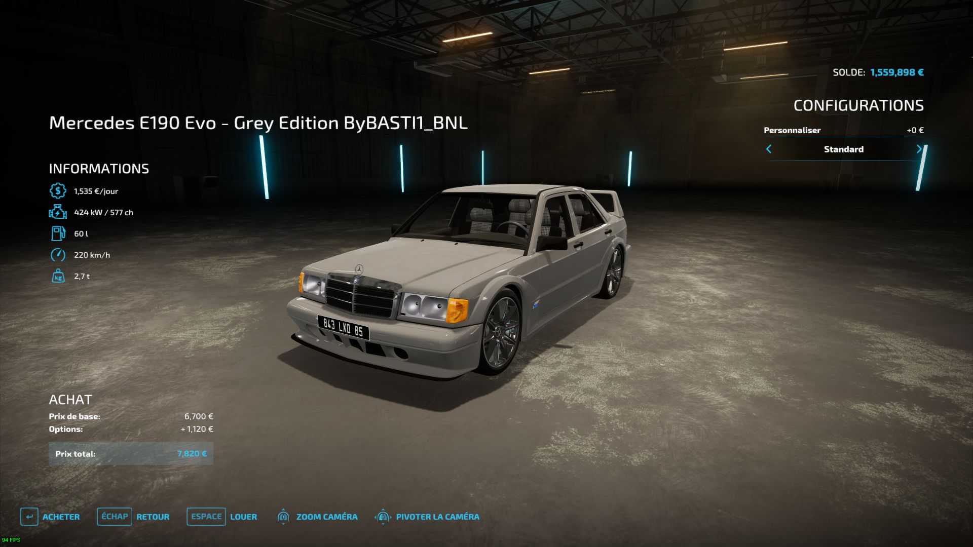 Mercedes-Benz E190 Evo
