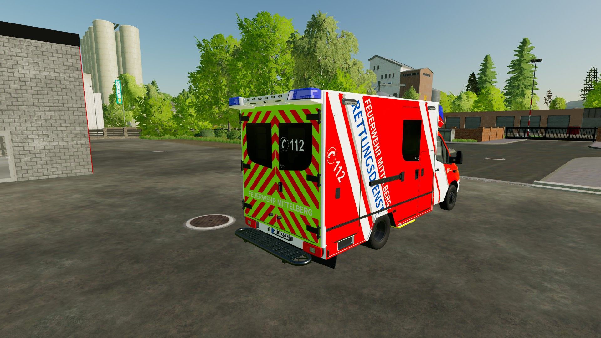 Mercedes Benz Fahrtec RTW of the Mittelberg fire department