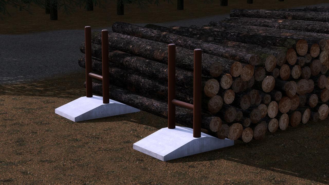 Stoccaggio di legno mobile