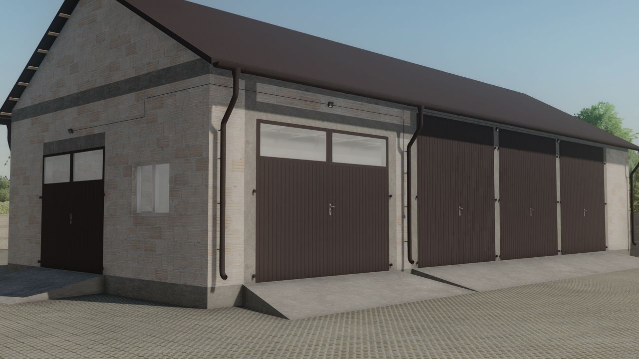 Modern Garage With Workshop