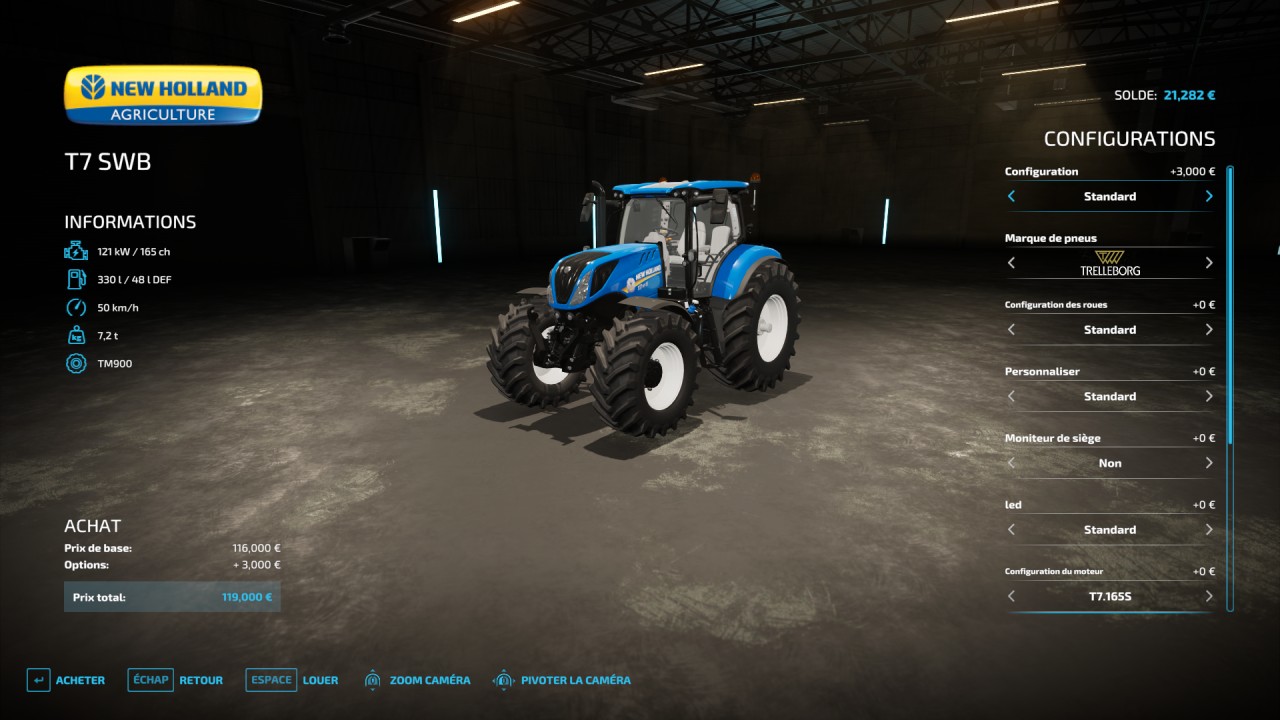 New Holland t7 SWB