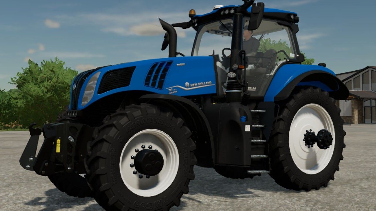 New Holland T8 с североамериканскими колесами