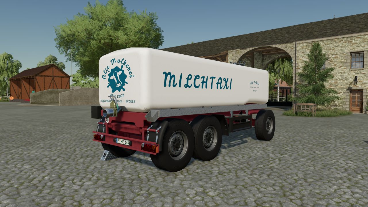 Old milk trailer