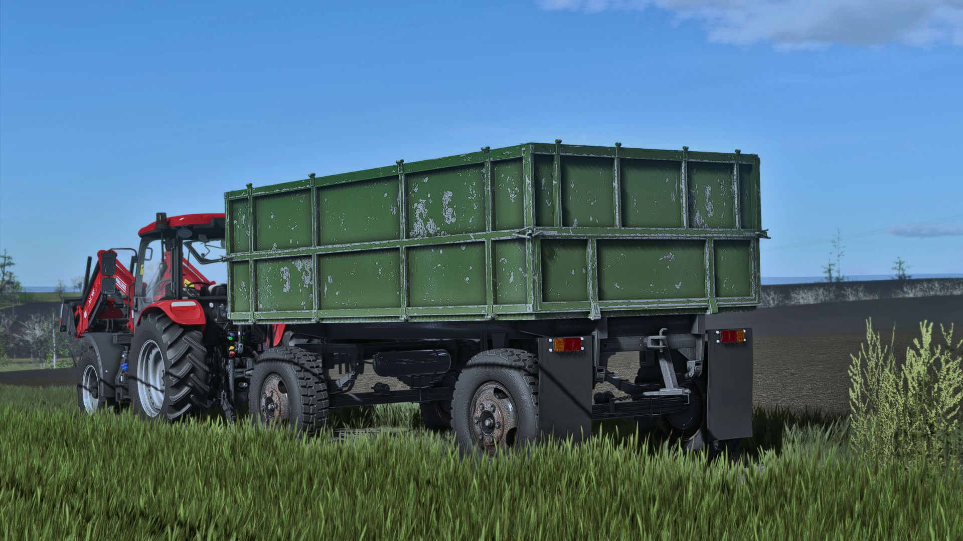 Old romanian agricultural trailer 7T