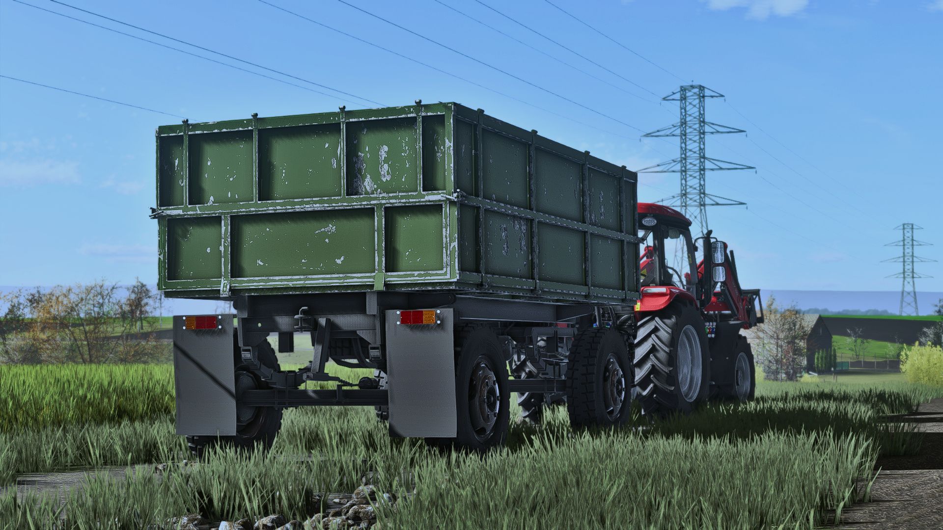Vecchio rimorchio agricolo rumeno 7T