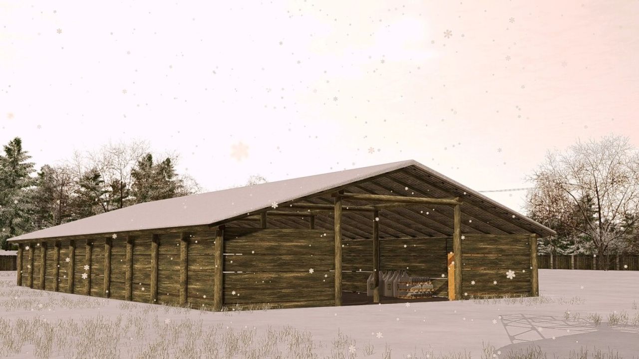 Vecchia tettoia di legno