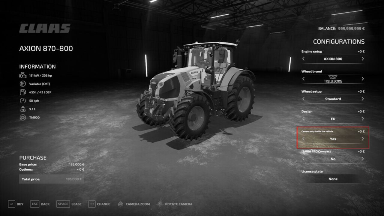 Player Camera mod v1.1 FS19, Farming Simulator 19 Mod