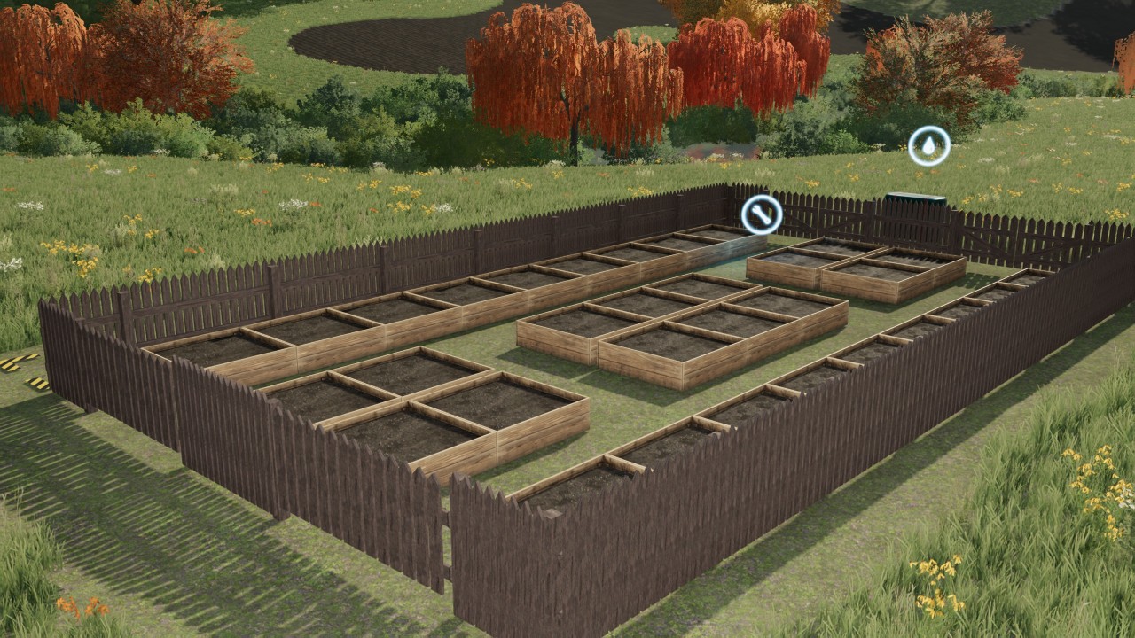 Outdoor vegetable garden