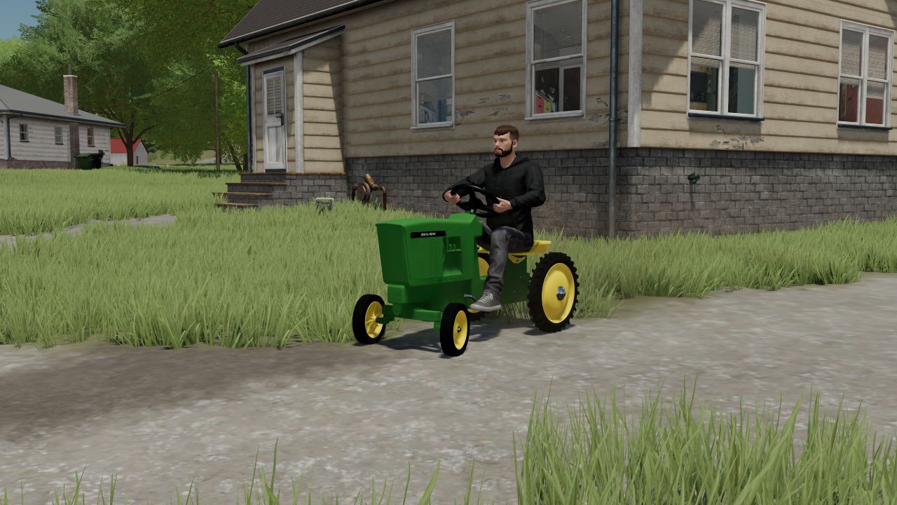 Tractor de pedales para adultos.