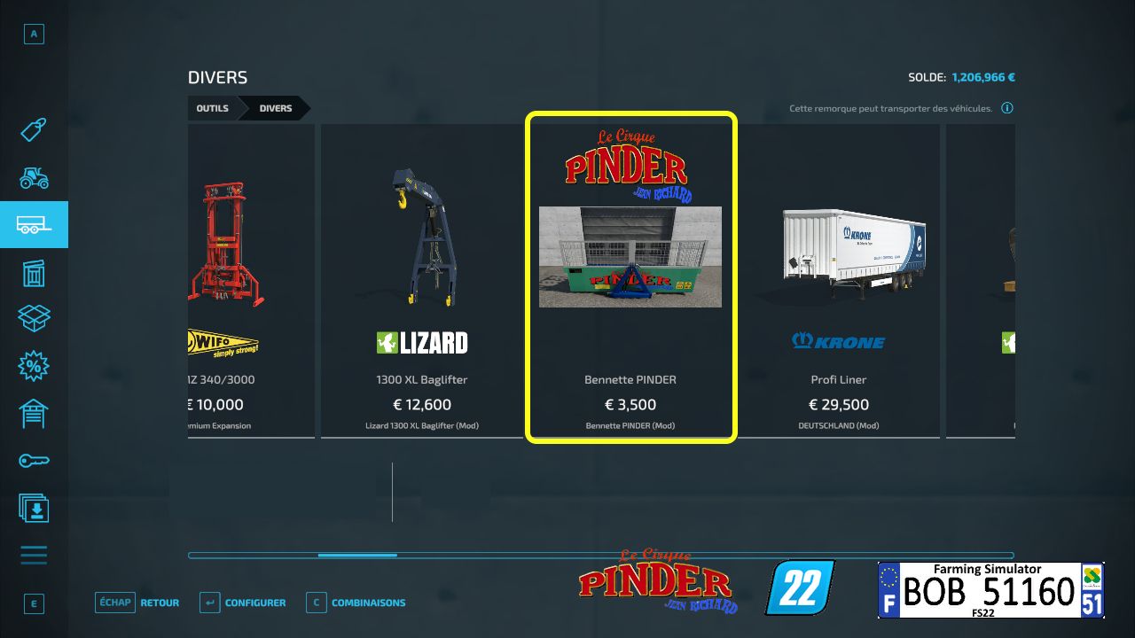 Pinder 3 point trailer