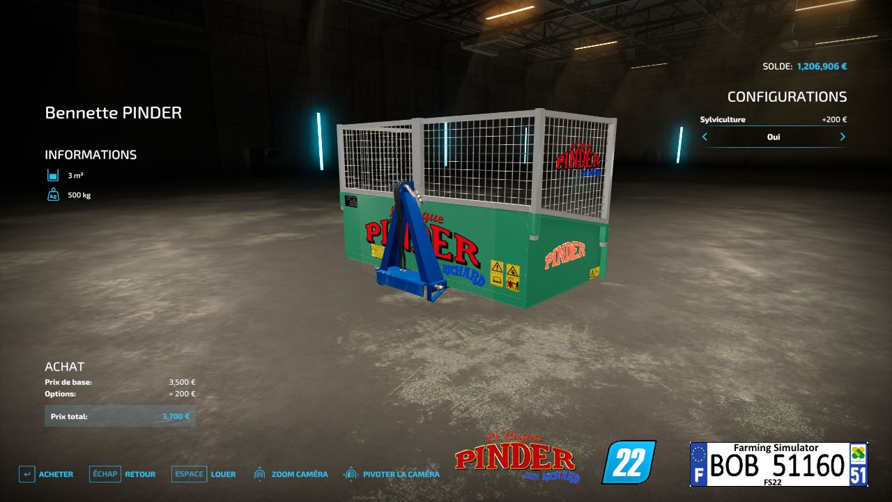 Pinder 3 point trailer
