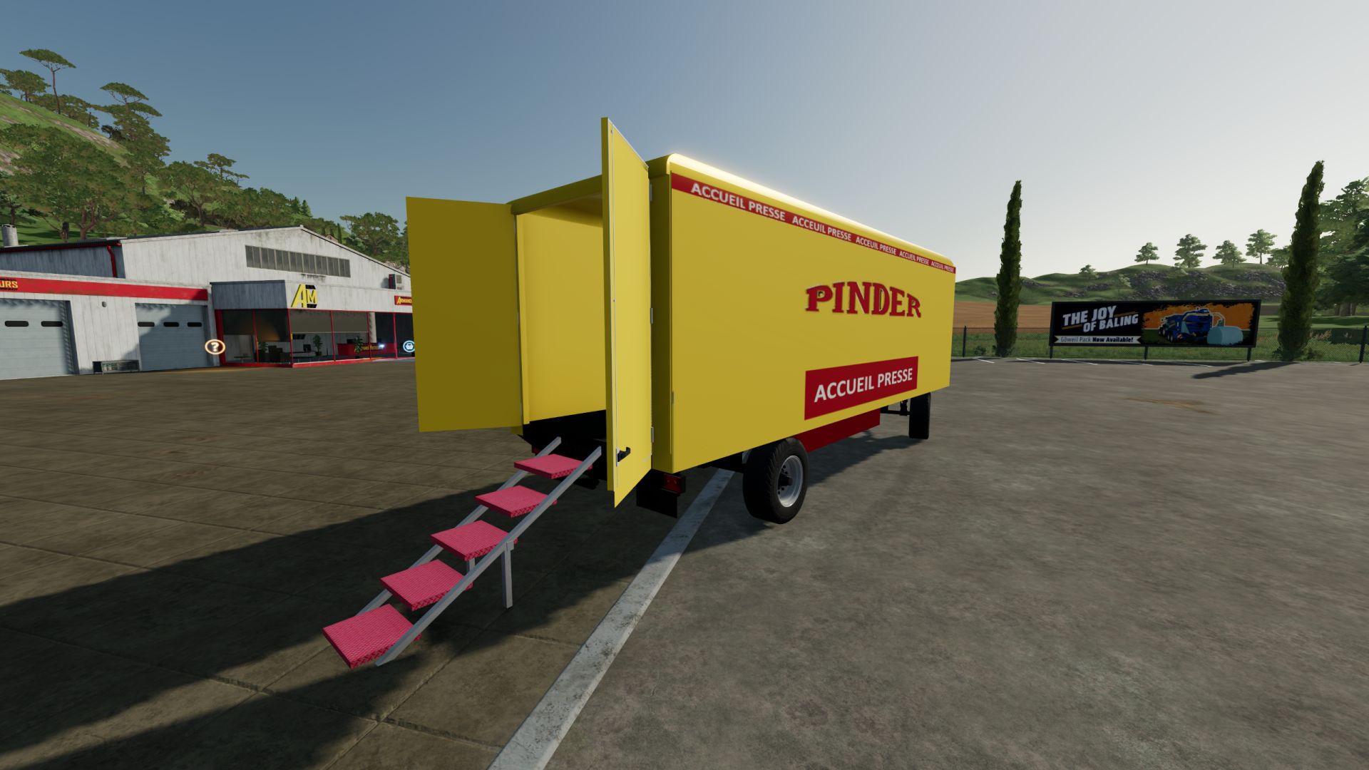 Pinder press reception trailer