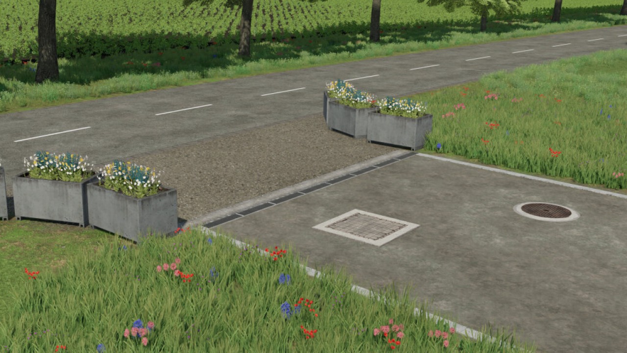Placeable Borderstones/Flowerpot