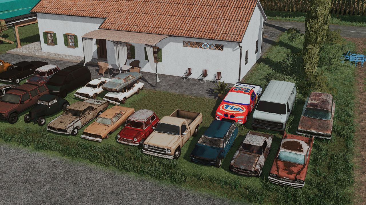 Platzierbare Schrottplatzautos